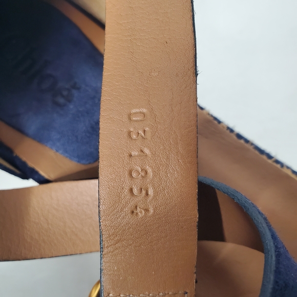 Chloe Blue Espadrilles with Suede Texture - Picture 6 of 8